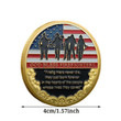 American Fire Rescue Commemorative Coin Heroic Firefighter Honor Emblem Colored Striped Flag Plating Gold and Silver Souvenir