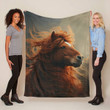 Comfortable Beautiful Horse Fleece Blanket