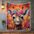 Beautiful Cute Colorful Giraffe Quilt