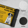 Black And White English Springer Spaniel When Visiting My House Please Remember Outside Doormat