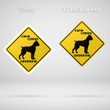 Cane Corso Crossing Warning Sign Sticker