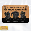No Need To Knock Cane Corso Customized Doormat