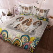 Cute Basset Hound Bedding Set With Pillow