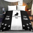 Basset Hound Side, Her Side, His Side Bedding Set