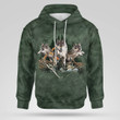 Beautiful Three Wolves In Forest Full Print AOP Hoodie