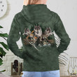 Beautiful Three Wolves In Forest Full Print AOP Hoodie
