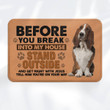 Before You Break Into My House Stand Basset Hound Superior Doormat