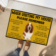 Basset Hound House Rules Doormat