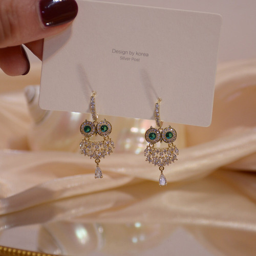 Luxury Owl Stud Earrings For Women | Colour Gems Earrings