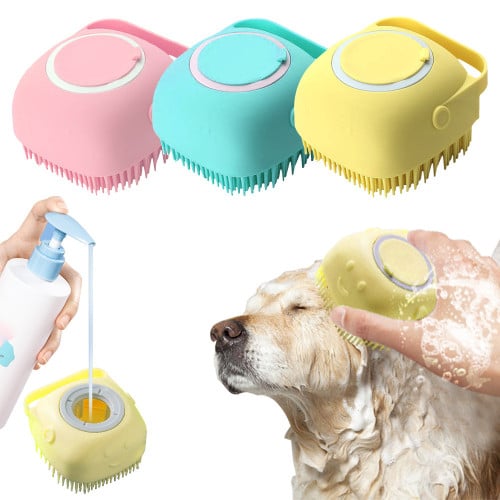 Soft Silicone Dog Brush Pet Shampoo Massager Brush