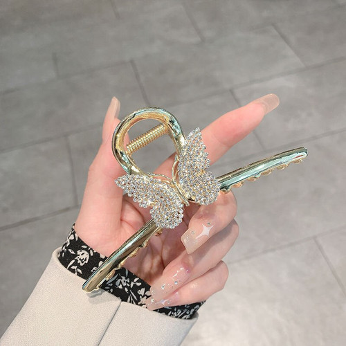 Women Fashion Butterfly Hair Clips | Elegant Large Metal Crab Shark Clip
