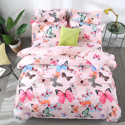 New 3d Butterfly Bedding Set Colorful Duvet Cover