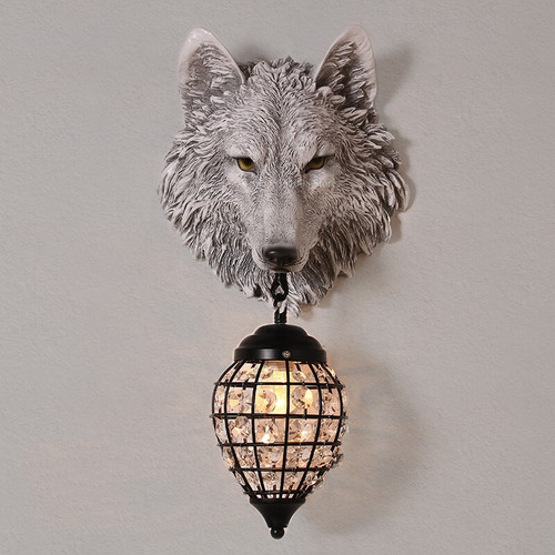 Wolf Wall Lamps Vintage Wall Sconce Light Fixtures for Living Room Bedroom