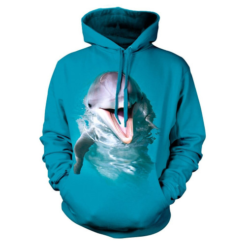 3D Dolphin water Blue hot Style Hoodie Streetwear
