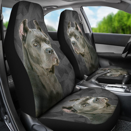 Cane Corso Dog Print Car Seat Covers Set 2 Pc, Car Accessories Seat Cover