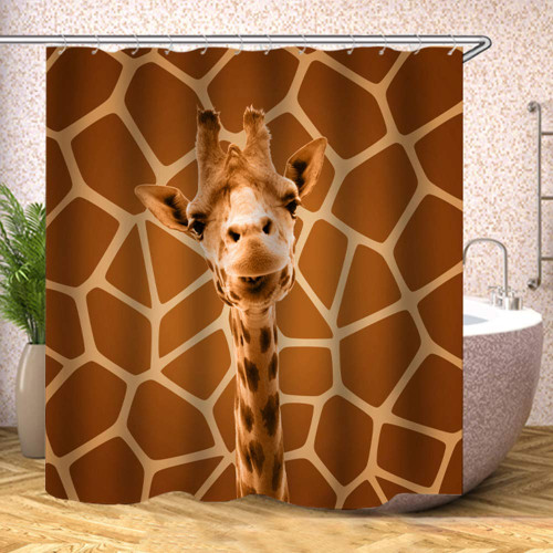 Funny Animal Shower Curtain Giraffe Black and White Modern Designer Cool Bathroom Decor