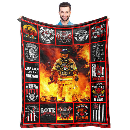 Beautiful Firefighter Blanket Gifts for Men Dad Husband Son