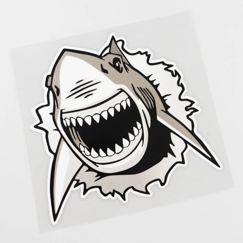 13.3CMX13.3CM Grey Shark Car Sticker