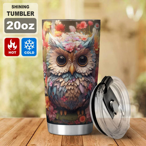 Beautiful Owl Print Tumbler 20oz