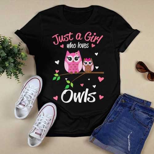 Just A Girl Who Loves Owls T-shirt, Hoodie, Sweatshirt