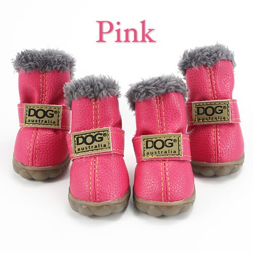4pcs/set Waterproof Winter Dog Boots For Small Dogs