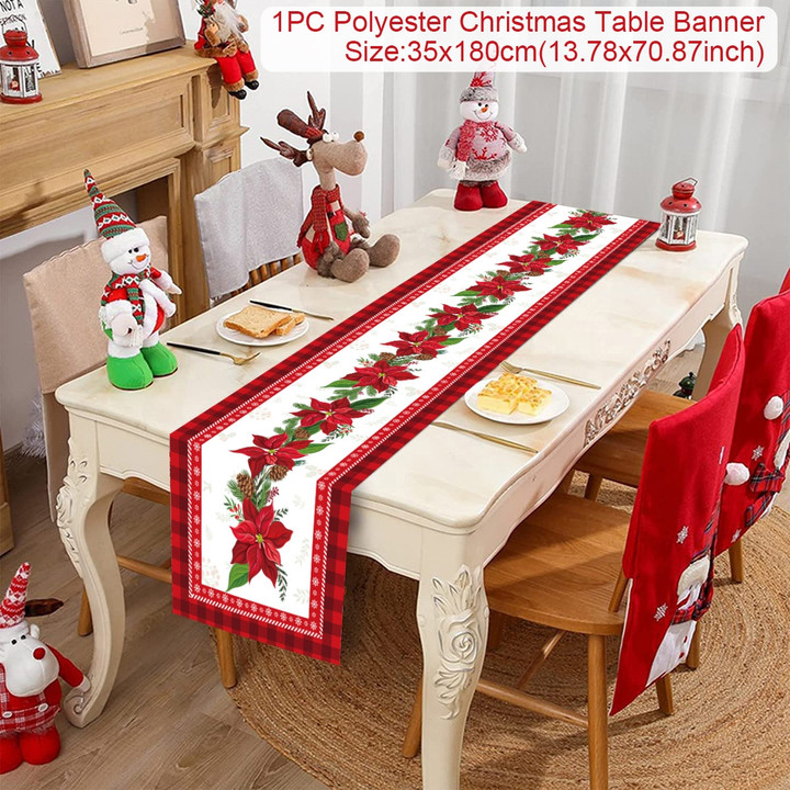 Christmas Table Runner Cloth | Merry Christmas Decoration for Home Tablecloth