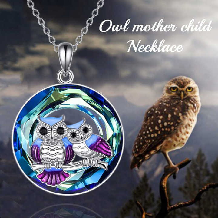 Fashion Mother and Child Owl Necklace