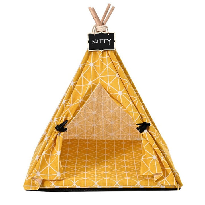 Dog Tent House | Indoor Pet Teepee with Cushion Portable Dog Tent