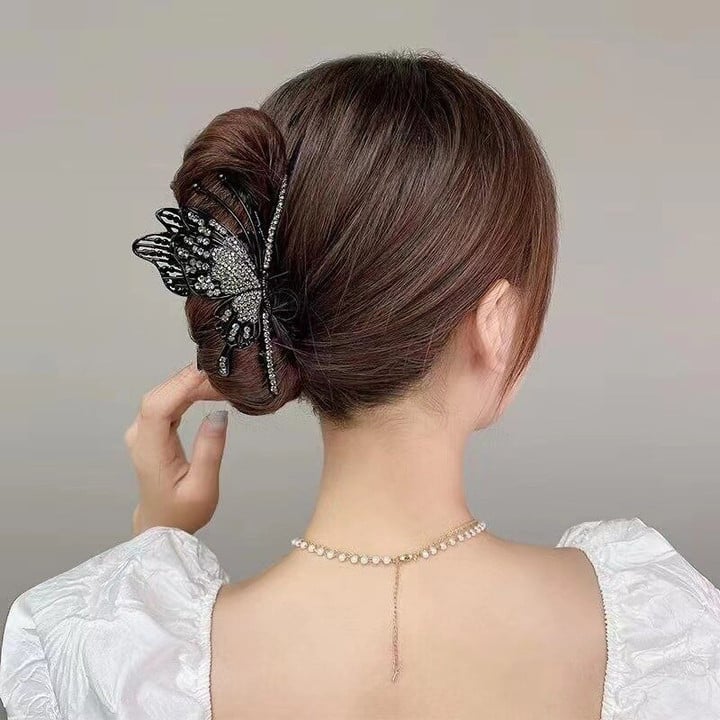 Women Fashion Butterfly Hair Clips | Elegant Large Metal Crab Shark Clip