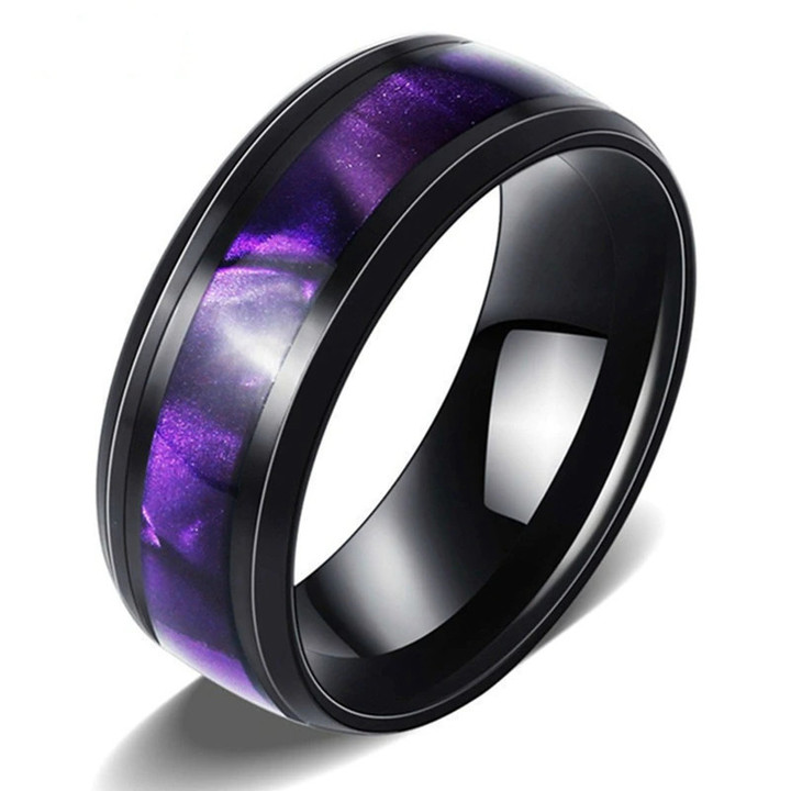 Women Butterfly Purple Ring | Titanium Steel Couple Rings for Couples | Surprised Jewelry Gift