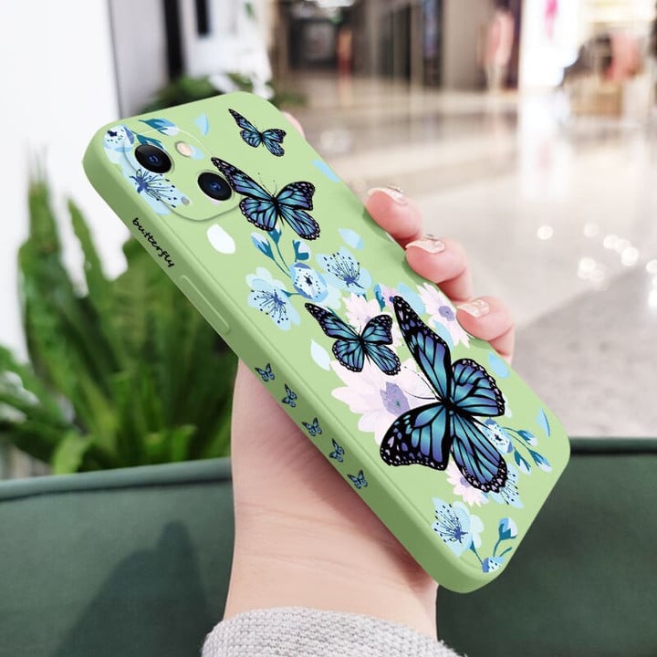 Aurora Butterfly Phone Case For iPhone 14 13 12 11 Pro Max Mini X XR XS MAX SE2020 8 7 Plus 6 6S Plus Cover