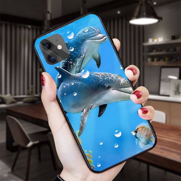 Dolphin Phone Case For Iphone 7 8 Plus X Xr Xs 11 12 13 Se2020 Mini Mobile Iphones 14 Pro Max Case
