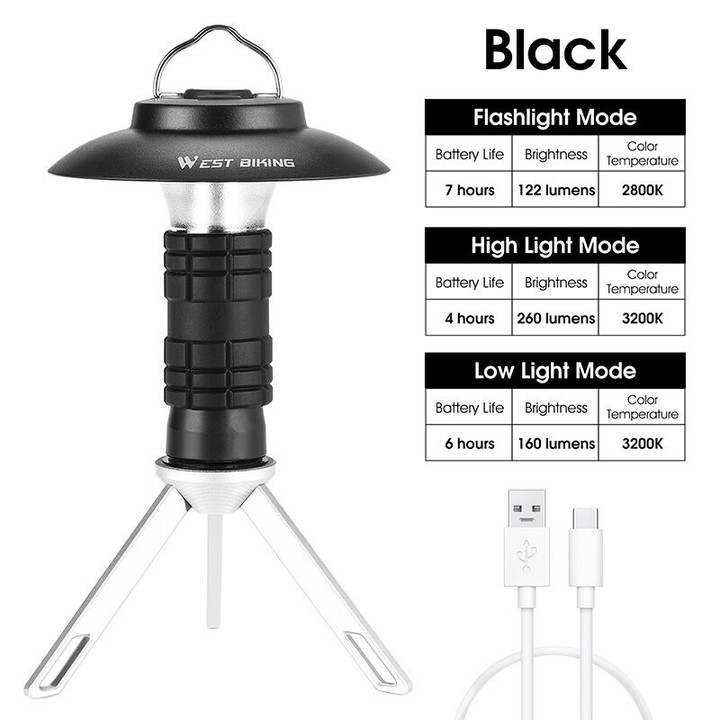 Portable Multifunction Camping Light USB Rechargeable