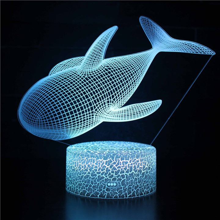 3D Touch LED Night Light Dolphin Whale Desk Lamp