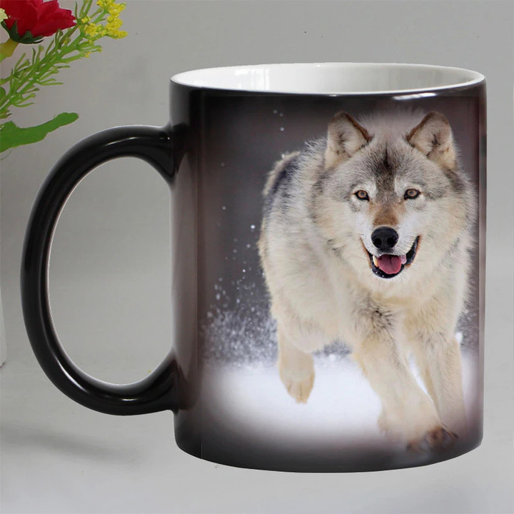 Wolf Animal Heat Sensitive Coffee Mug