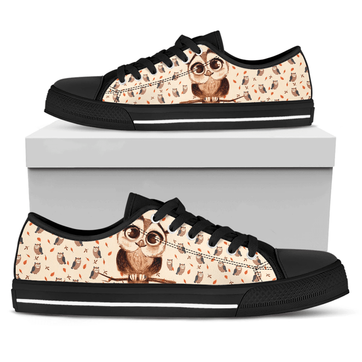 Cartoon Owl Design Comfortable Casual Shoes