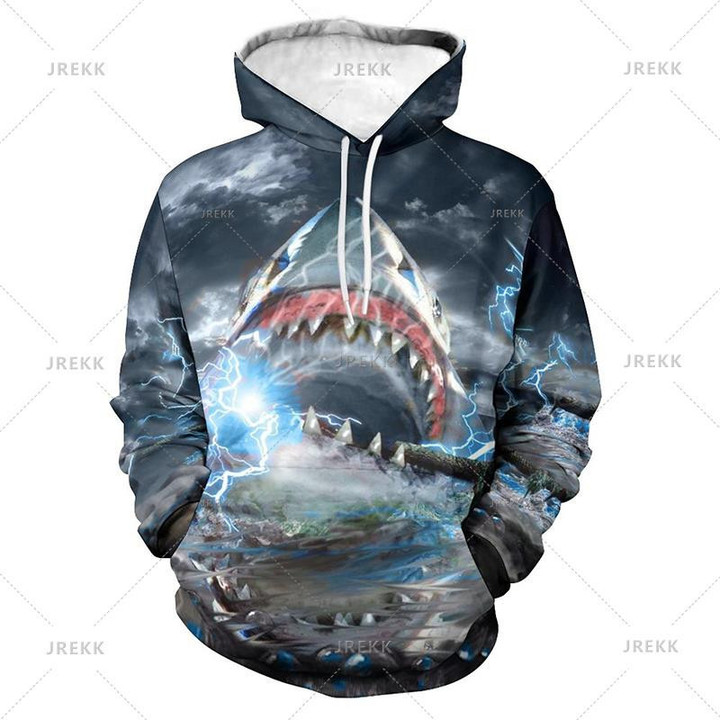 Shark Animal Hoodies Womens Mens Causal Sweatshirt Long Sleeve Sharks Print 3d Hoody Pullovers Homme Tops Male