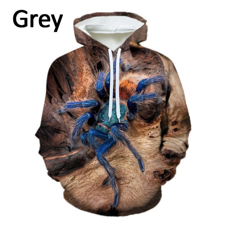 3D Printing Spider Hoodie Personalized Casual Long-sleeved Unisex Sports Cool Hoodie