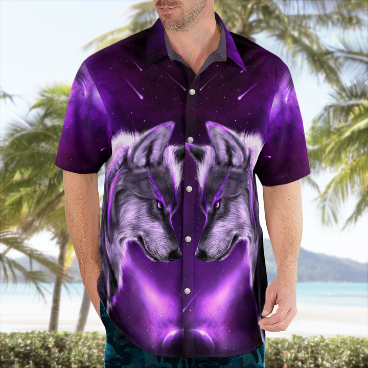 Wolves Hawaiian Print Shirt