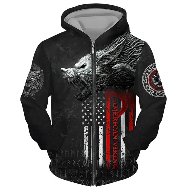 Cool 3D Wolf Printed Zipper Hoodies Fashion Men/Women Streetwear Hooded Jacket Coat Unisex Casual Hip Hop Pullover Sweatshirts