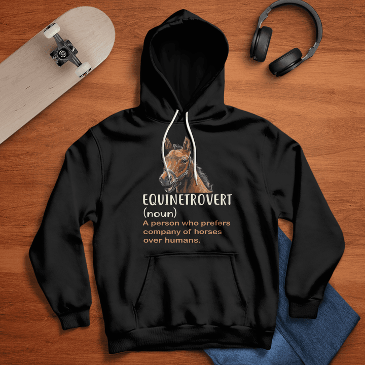 Equinetrovert (Noun) A Person Who Prefers Company Of Horses Over Humans T-shirt, Hoodie, Sweatshirt