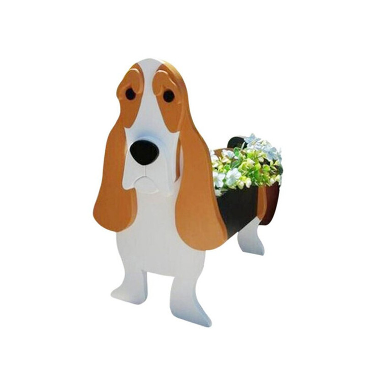 DIY Dog Planter Flower Pot Plastic Flower Planter
