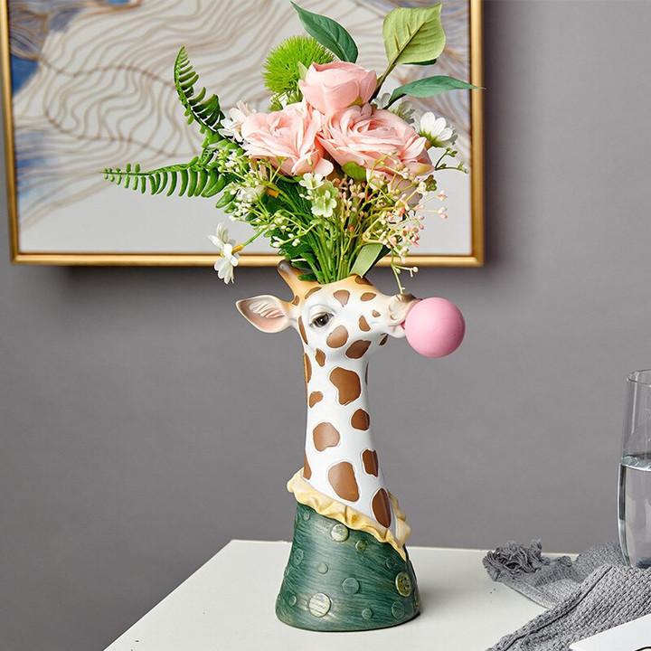 Giraffe Panda Zebra Creative Vase Decoration Ornaments