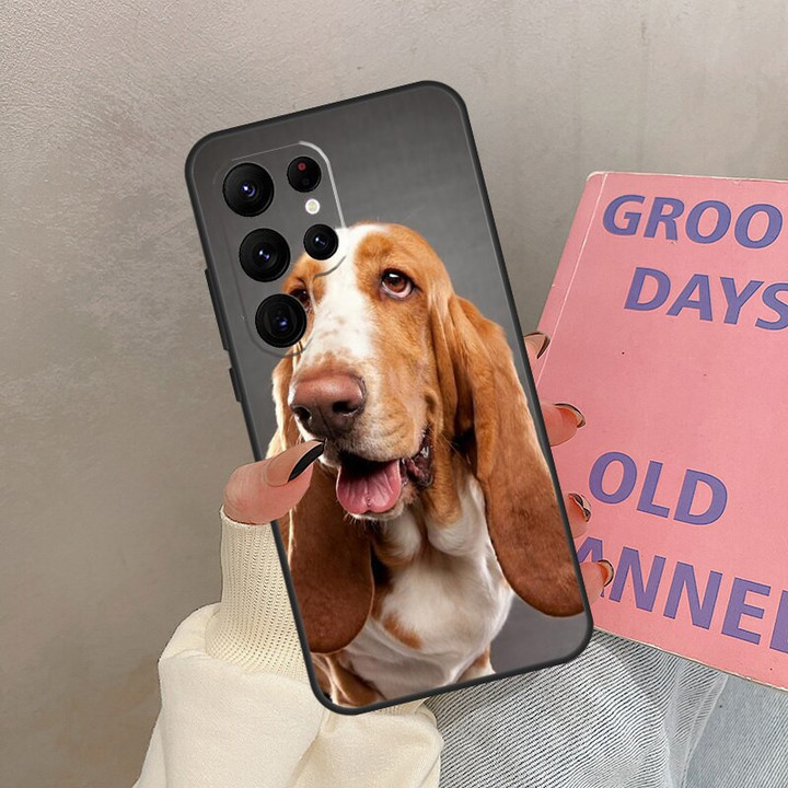 Basset Hound Dog Case For Samsung Galaxy S22 Ultra S20 FE S21 FE Note 10 20 S8 S9 S10 S23 Plus Phone Cover