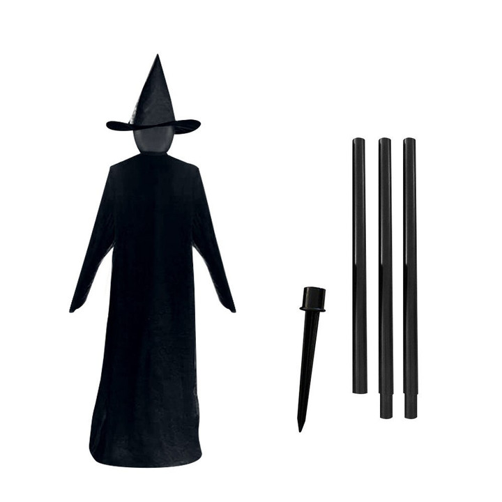 Halloween Light-Up Witches Decoration with Stakes Outdoor Holding Hands Screaming Witches Sound Activated Sensor Decor Dropship
