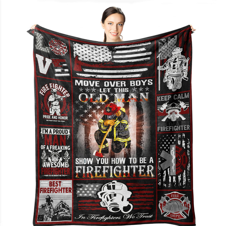 Beautiful Firefighter Blanket Gifts for Men Dad Husband Son