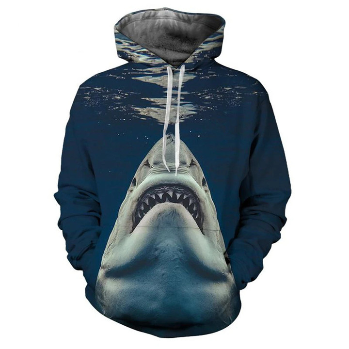 Animal Shark 3d Print Men's Laxity Hoodie