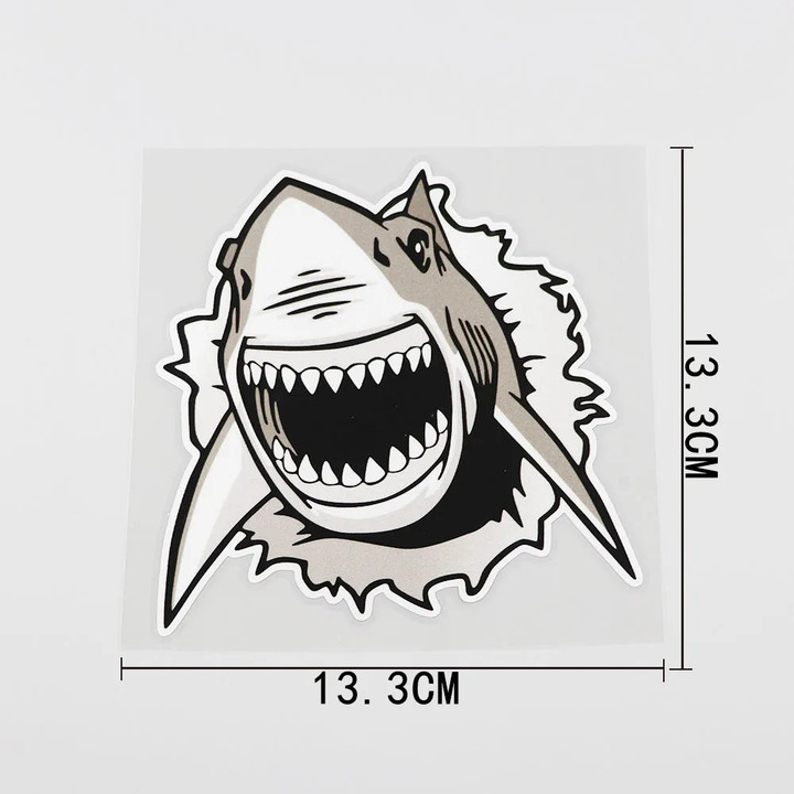 13.3CMX13.3CM Grey Shark Car Sticker