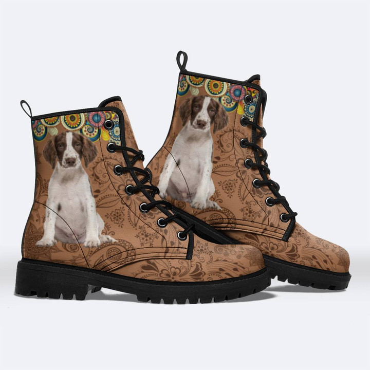 English Springer Spaniel New Leather Boots
