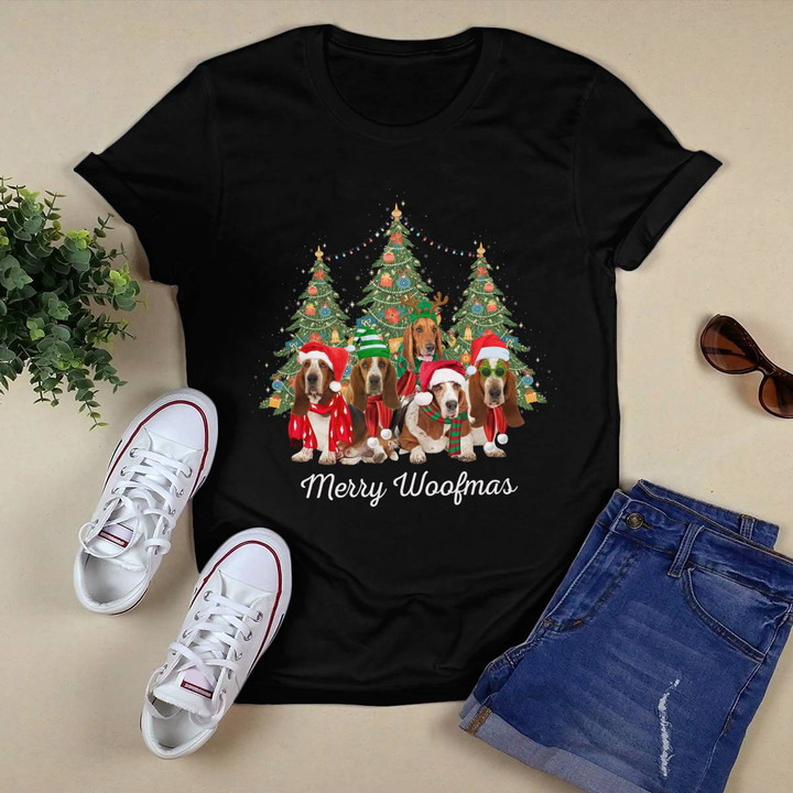 Merry Woofmas Basset Hound T-shirt, Hoodie, Sweatshirt